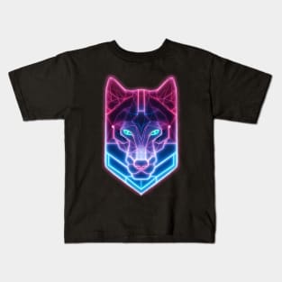 Neon wolf Kids T-Shirt